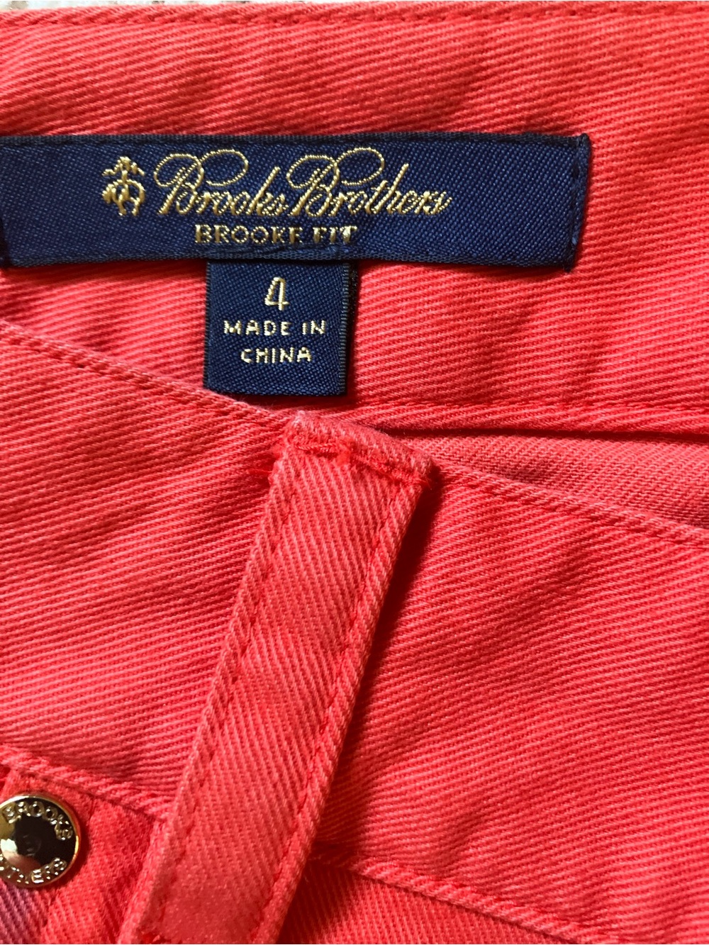 Brooks Brothers Coral-Red Brooke Fit Pants 4 - Picture 5 of 11